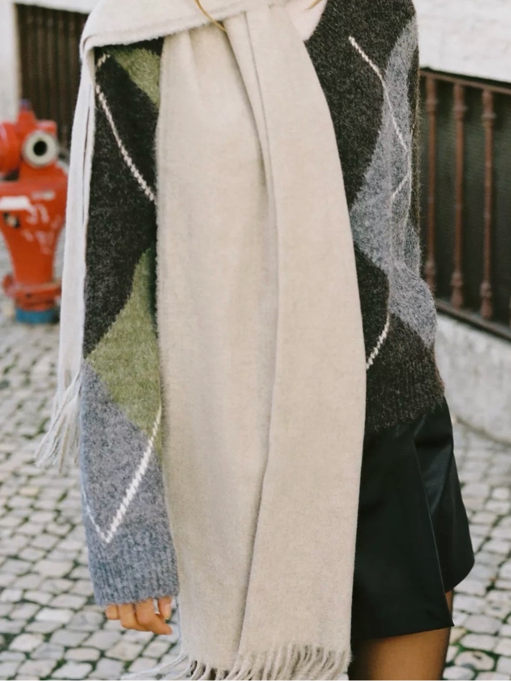 Soft Cream Fringe Scarf - Women Accessories